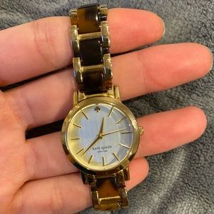 Kate Spade watch (tortoise shell + gold)